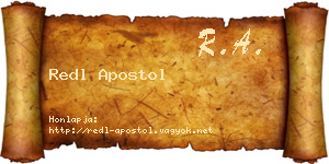 Redl Apostol névjegykártya